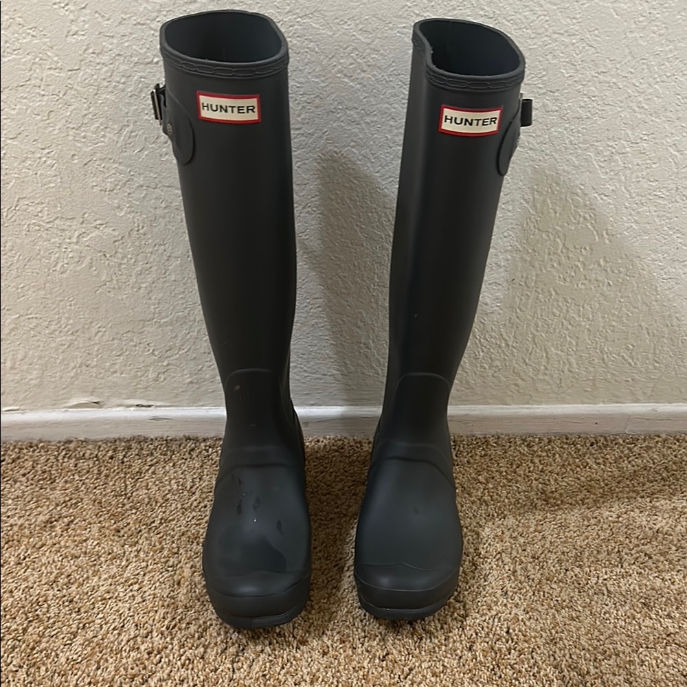 Hunter dark Gray Tall Rain Boots
